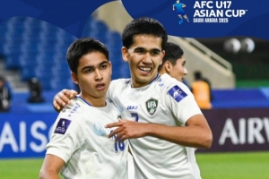 强势晋级，U17亚洲杯乌兹别克斯坦3-0轻取朝鲜，与沙特会师决赛