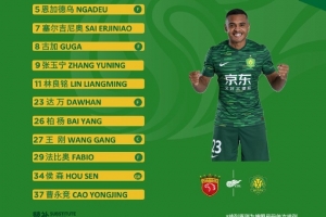 💚 北京国安今日首发！达万复出🔰 国安，战斗！