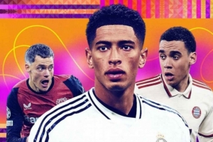 ESPN年度15大攻击型中场：贝林第1 维尔茨第2 厄德高第4 B费第6